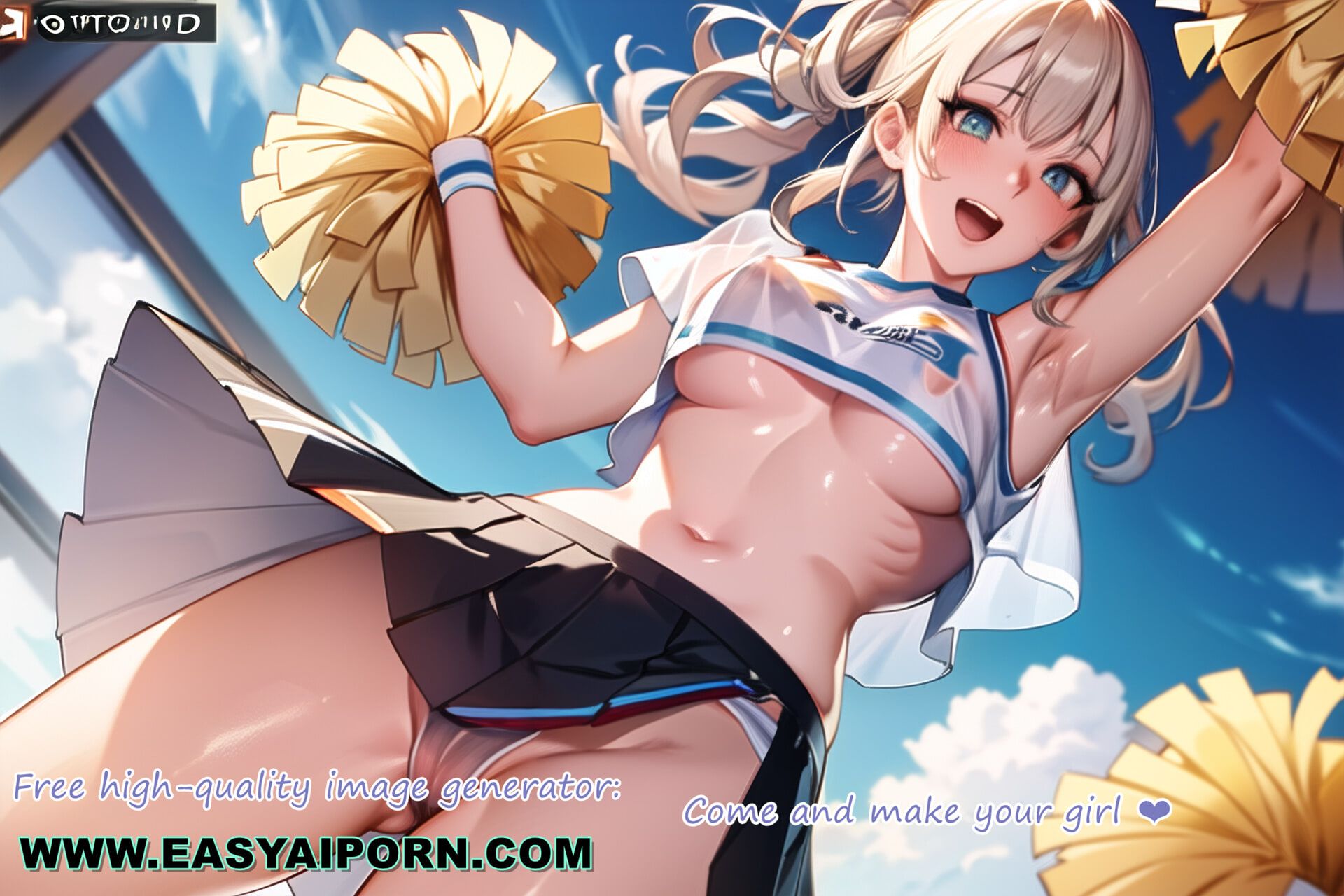 Hot Anime Cheerleader Motivating You Transparent Cloth #19