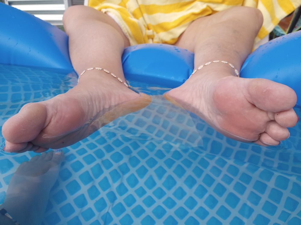 Lazy feet in the pool #13