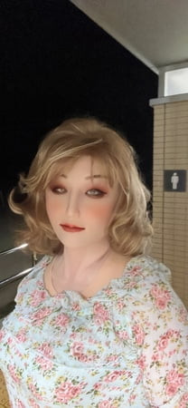 female mask on 