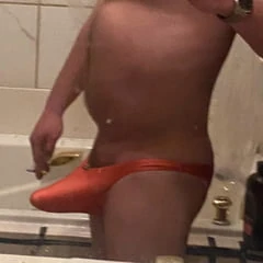 Hard in undies 