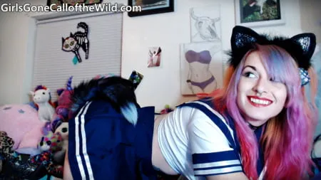 foxy school girl kitten         