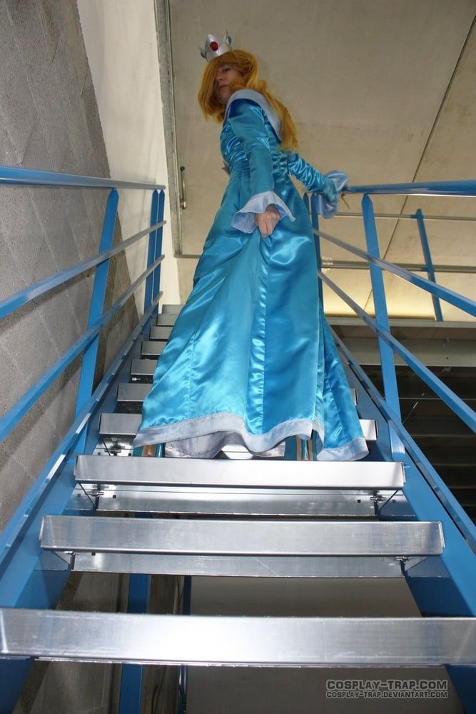 Crossdress cosplay Kinky Rosalina on the stairs #3