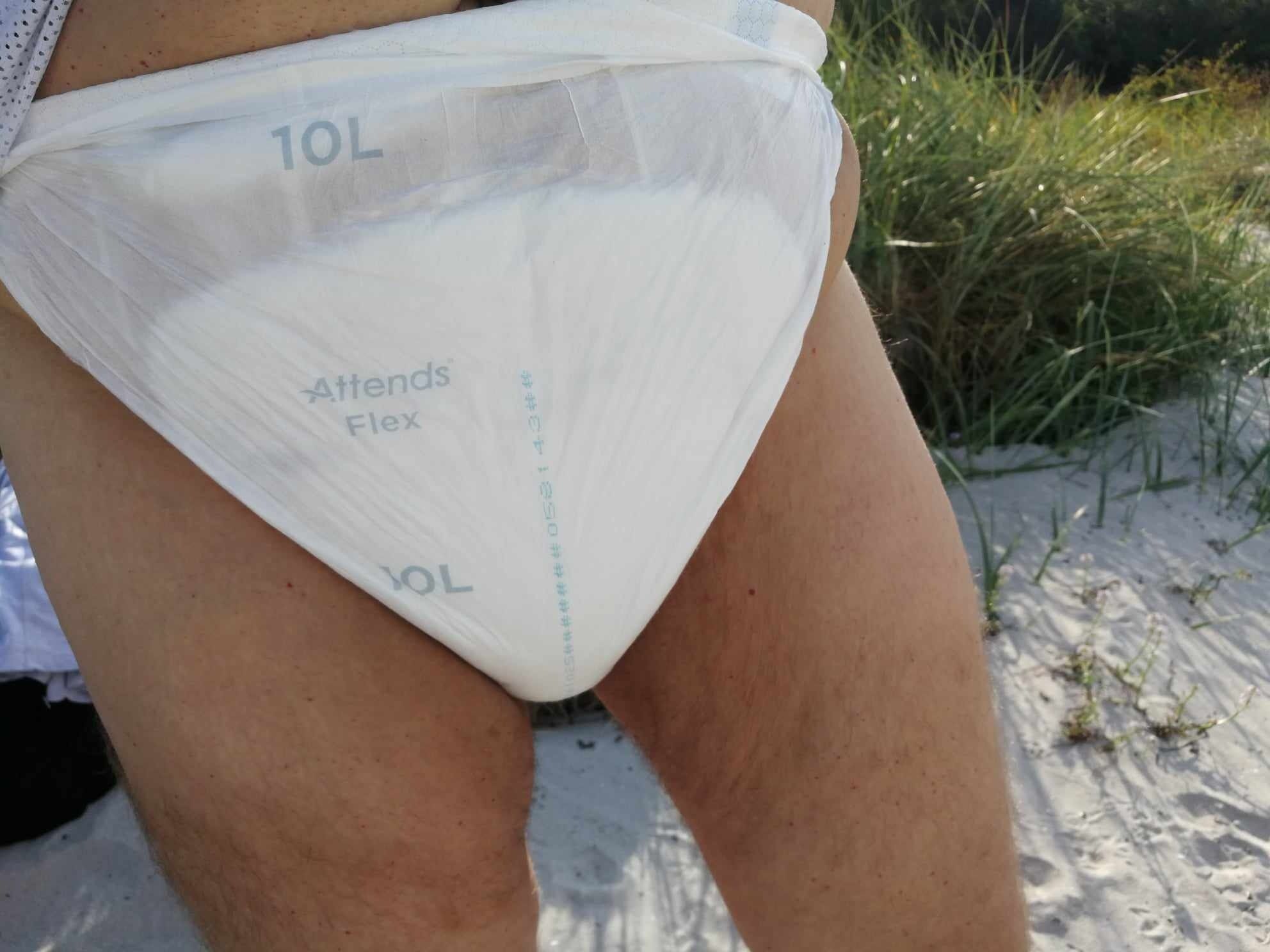 Diaper on public beach #8