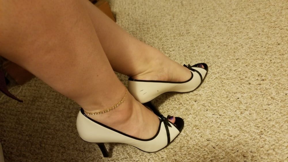 Playing in my shoe closet pretty feet heels flats milf  wife #30