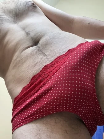 Young guy in mums panties 