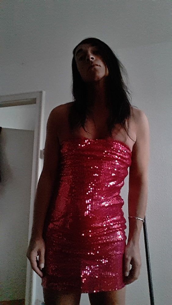 Tygra sissy in pink short dress. #52