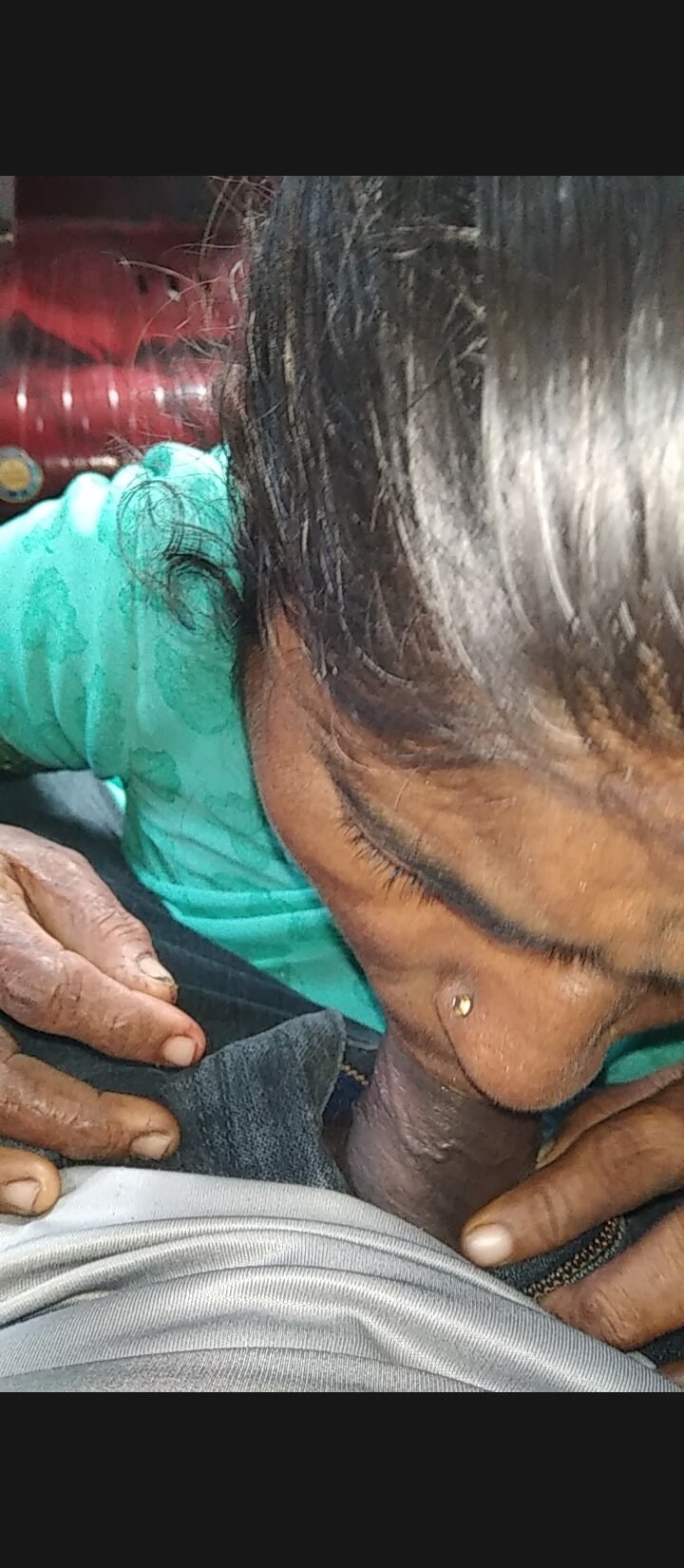 Blowjob Aunty boobs Nipple show #3