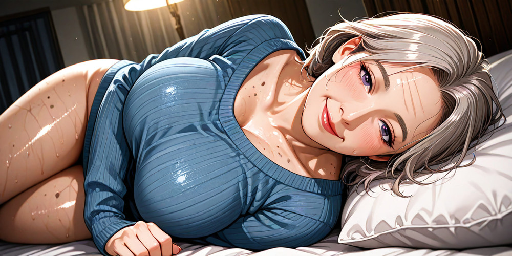 Blue Sweater Reveals Big Breasts #13