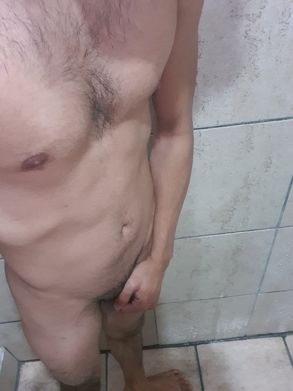 Asian twink before shower