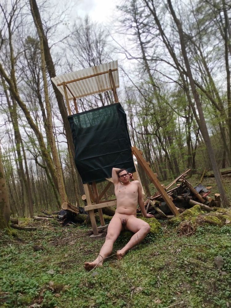 I'm nude on a perch in the forest  #32
