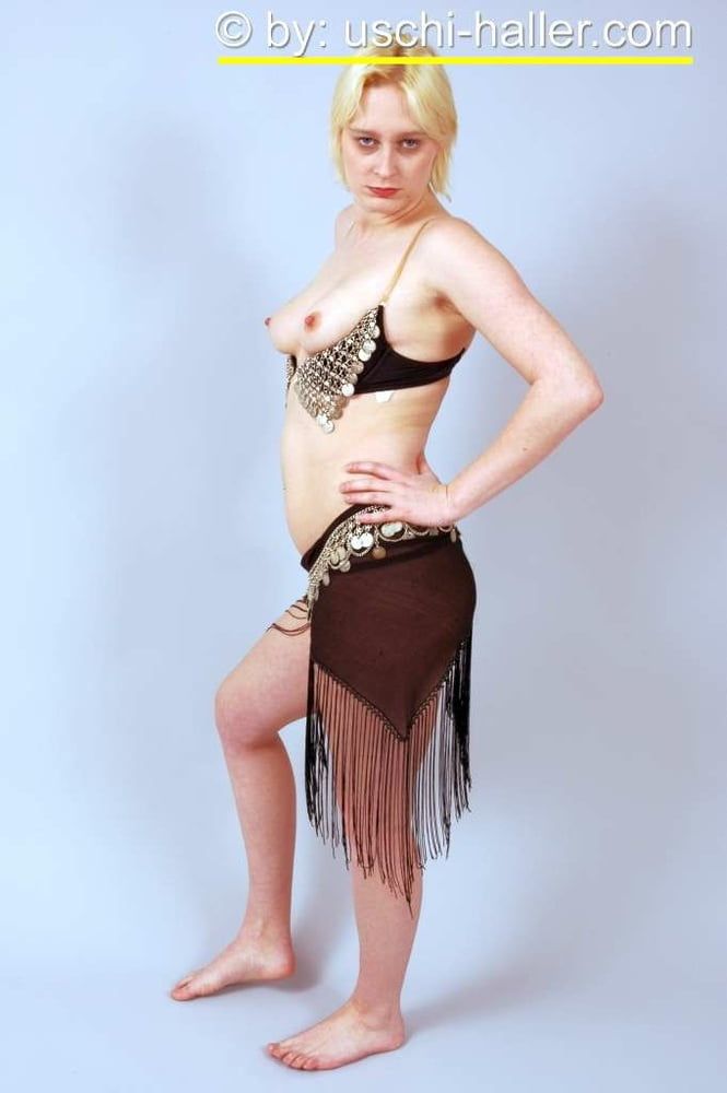 Photo shoot with blonde cum slut Dany Sun as a belly dancer #53