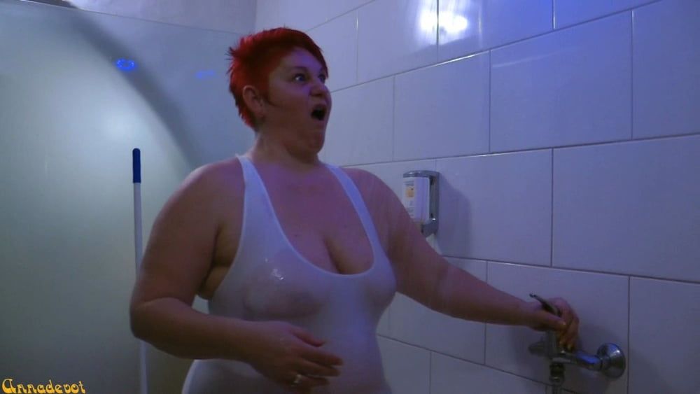 Transparent SWIMSUIT under the SHOWER #5