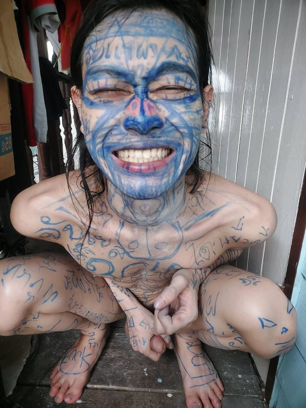 blue clown