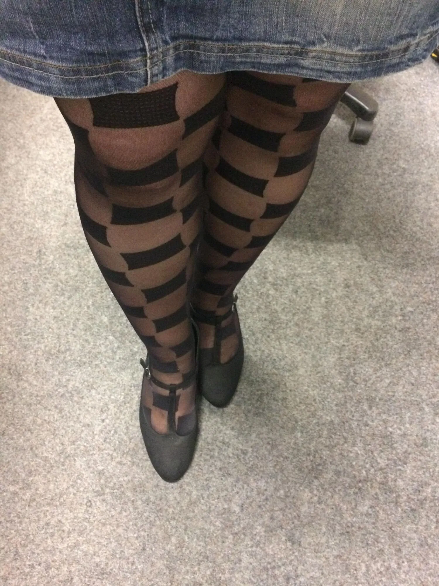 myself in colored and patterned pantyhose