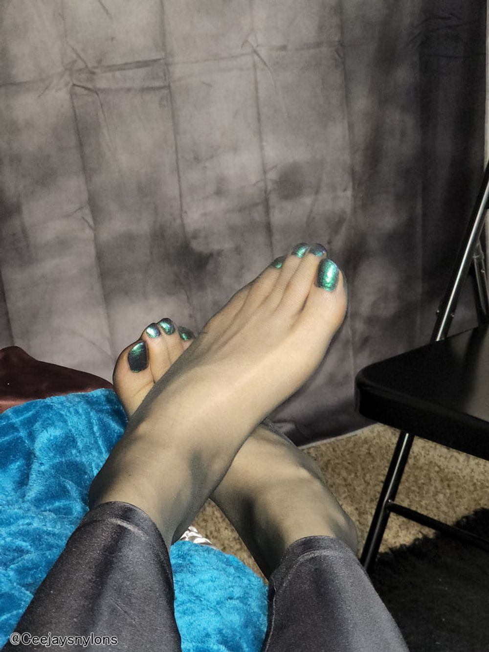 Big Sexy feet in Black Nylons 3 #9