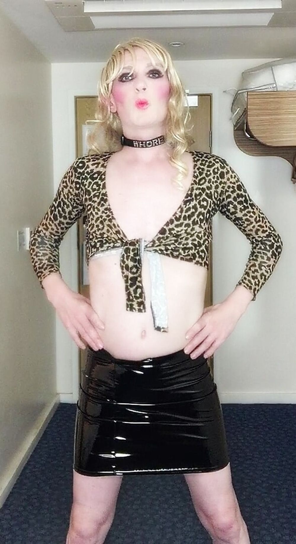 Sissy in leopard print top #7