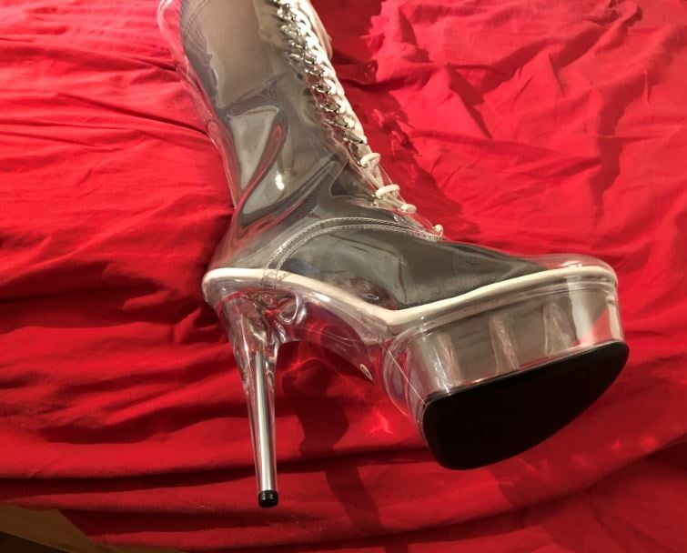 Clear Plastic Boots and Nylons #7