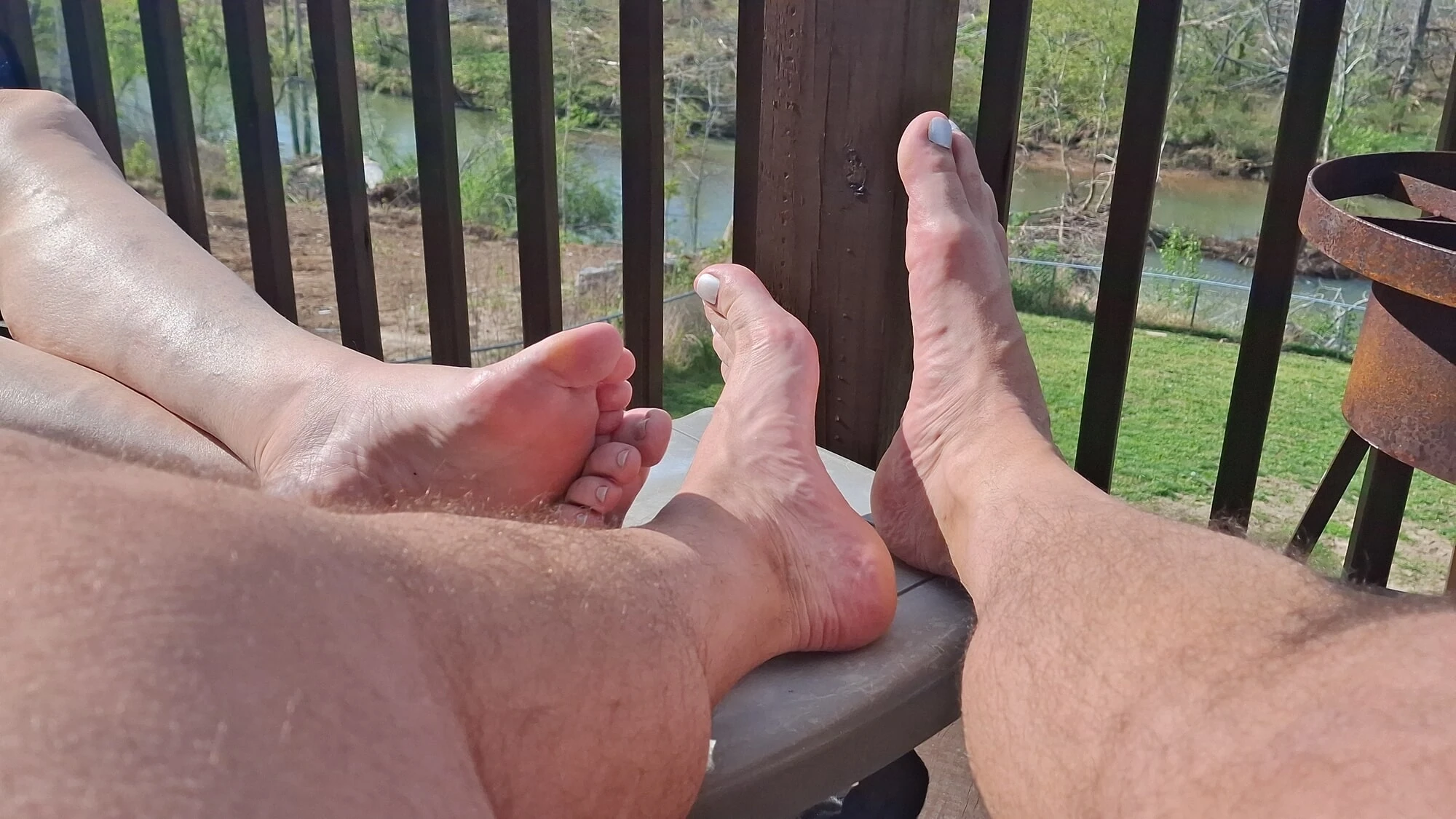 Sharing the foot stool