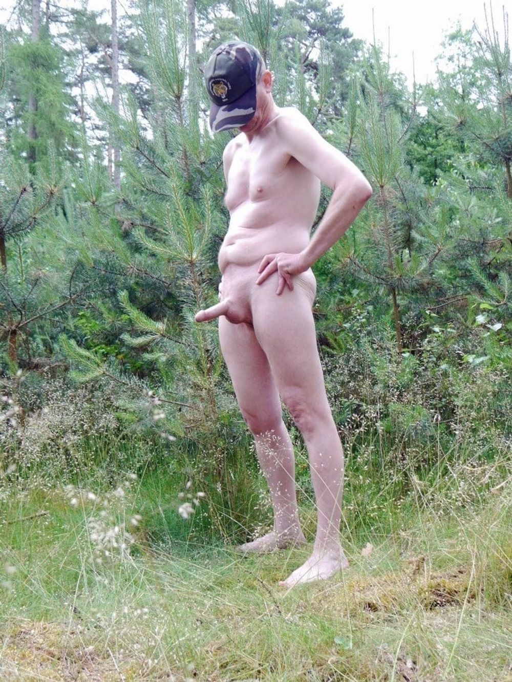 Naked in the forest