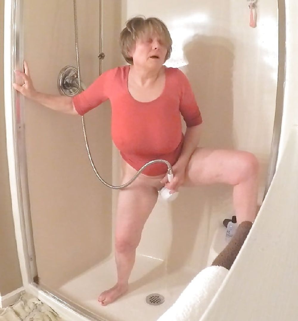 GILF masturbates in wet t-shirt #25