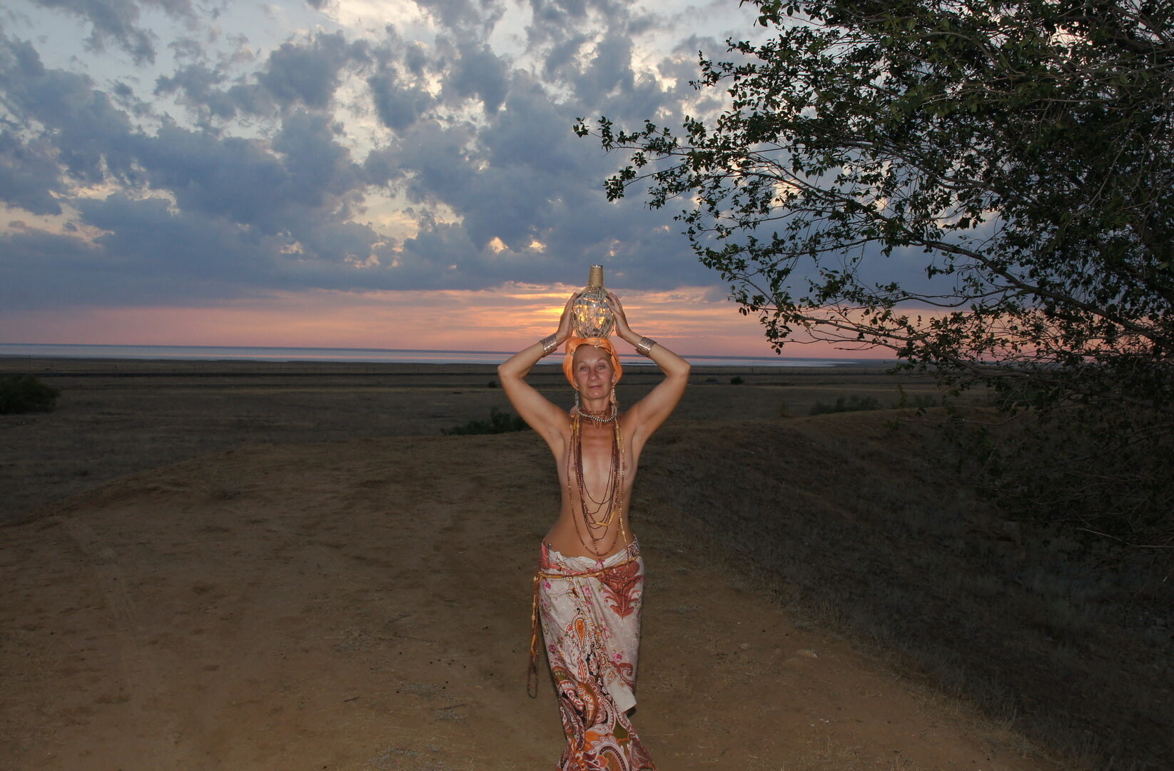 With a jug in the sunsetting sun #9