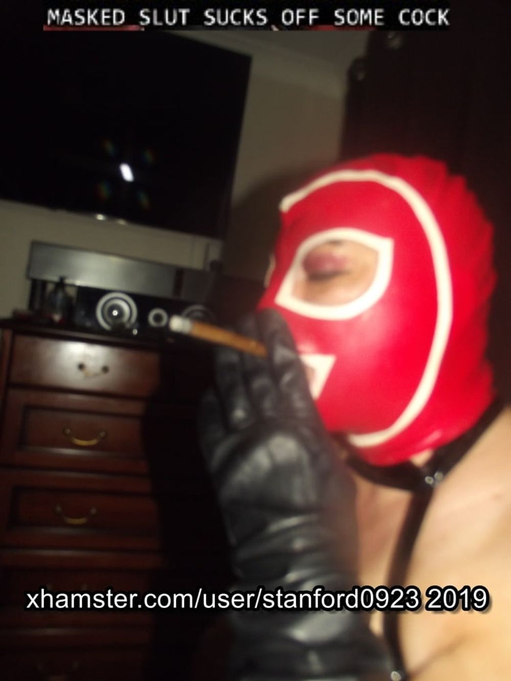 MASKED SLUT SUCKS COCK #4