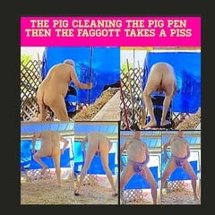 Piggy outside naked