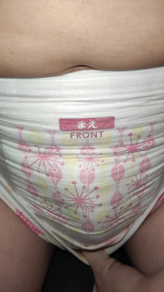 Diaper with my panties  #3