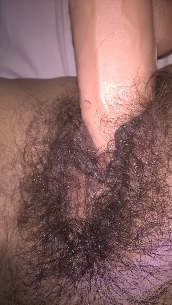 Hairy Mature Wife JoyTwoSex Selfies Big Dildo #8