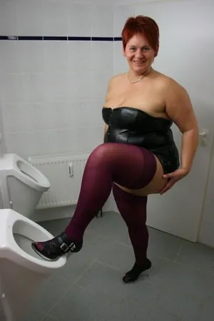 hot dressed in the mens toilet         