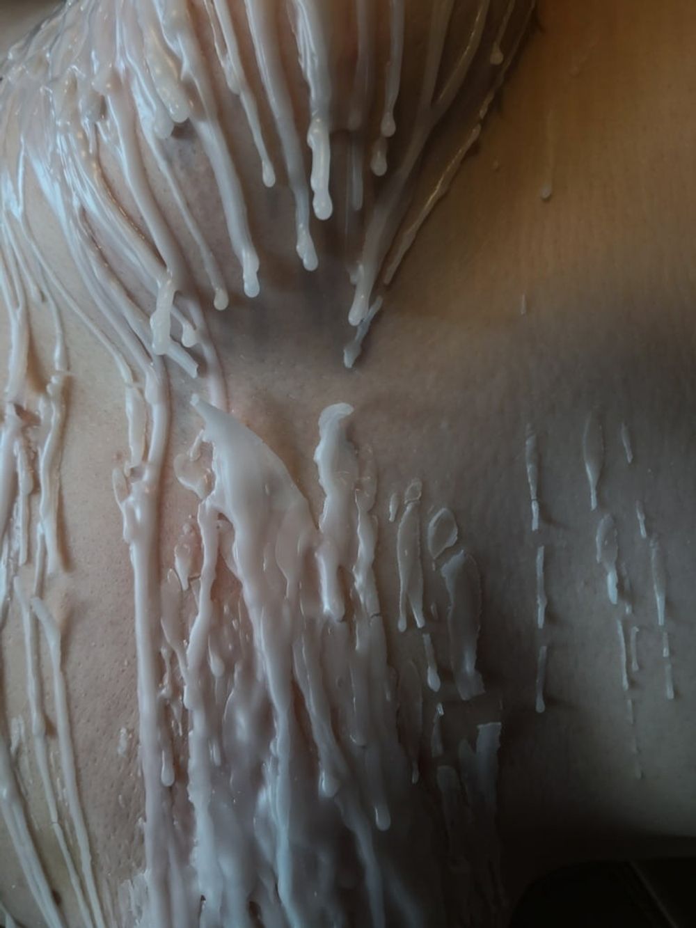 Breasts in hot wax #3