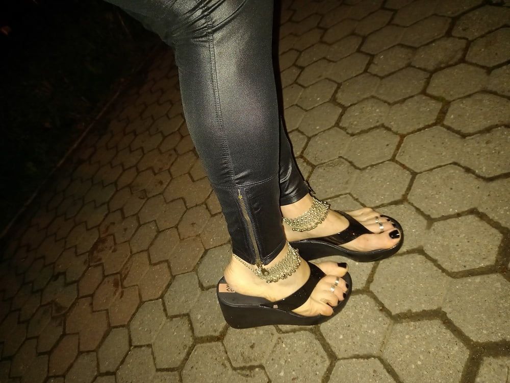 sexy feet and latex flip flops #20