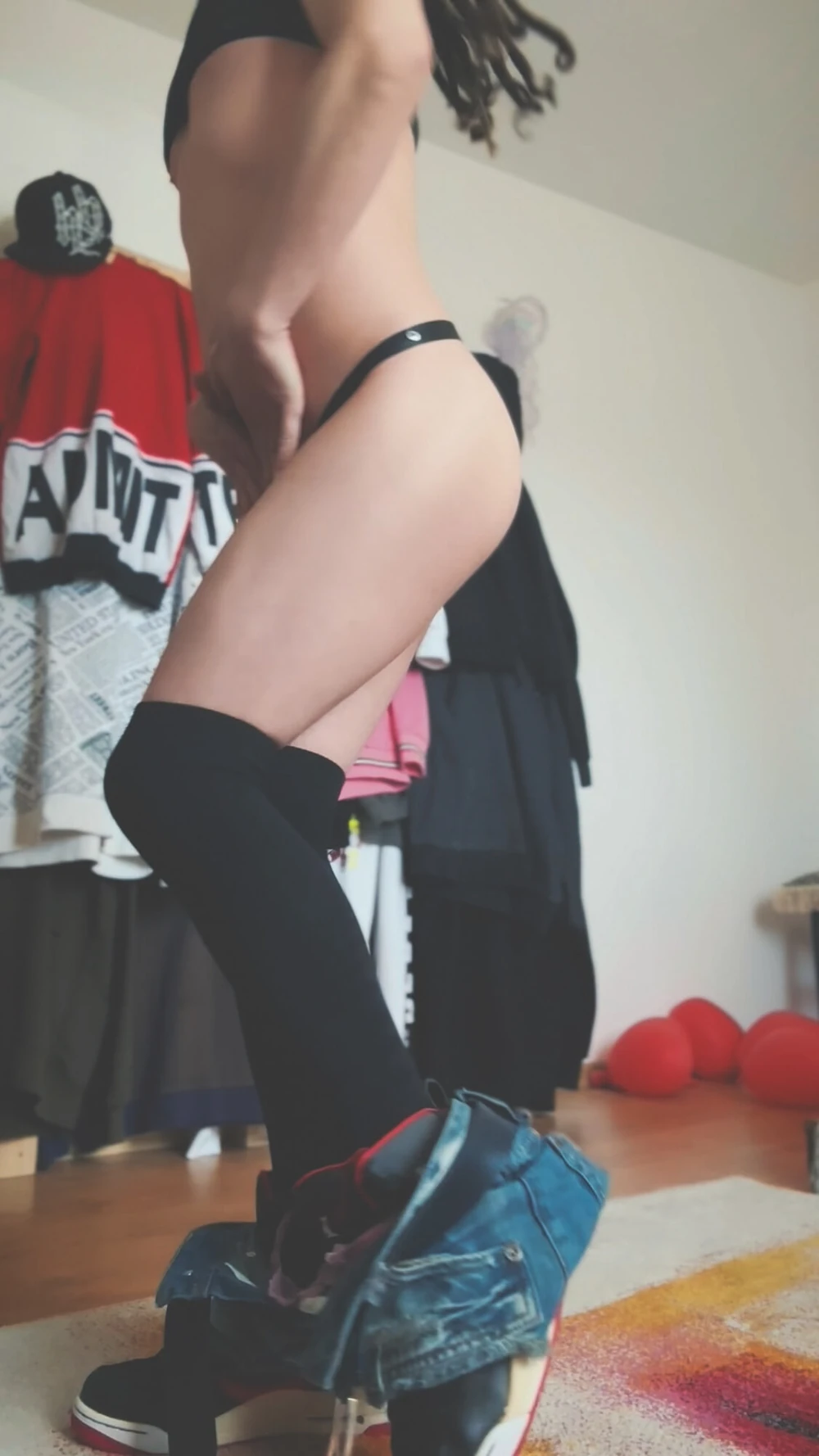 Femboy cute outfit and flat chastity cage #25