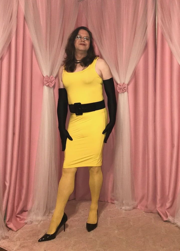 Joanie - Yellow Pencil Dress #22