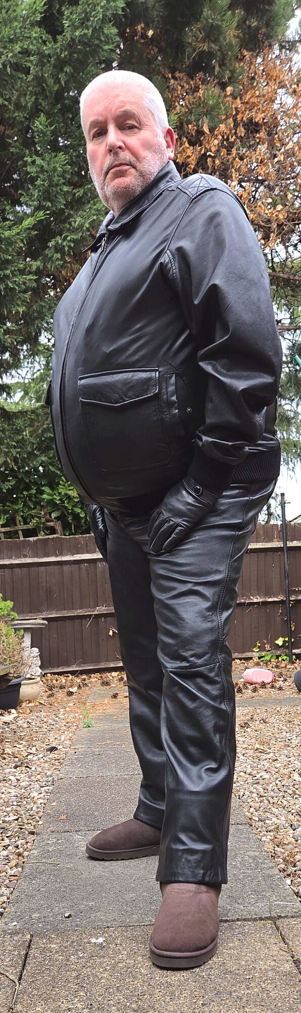 Leather outfit outside #5