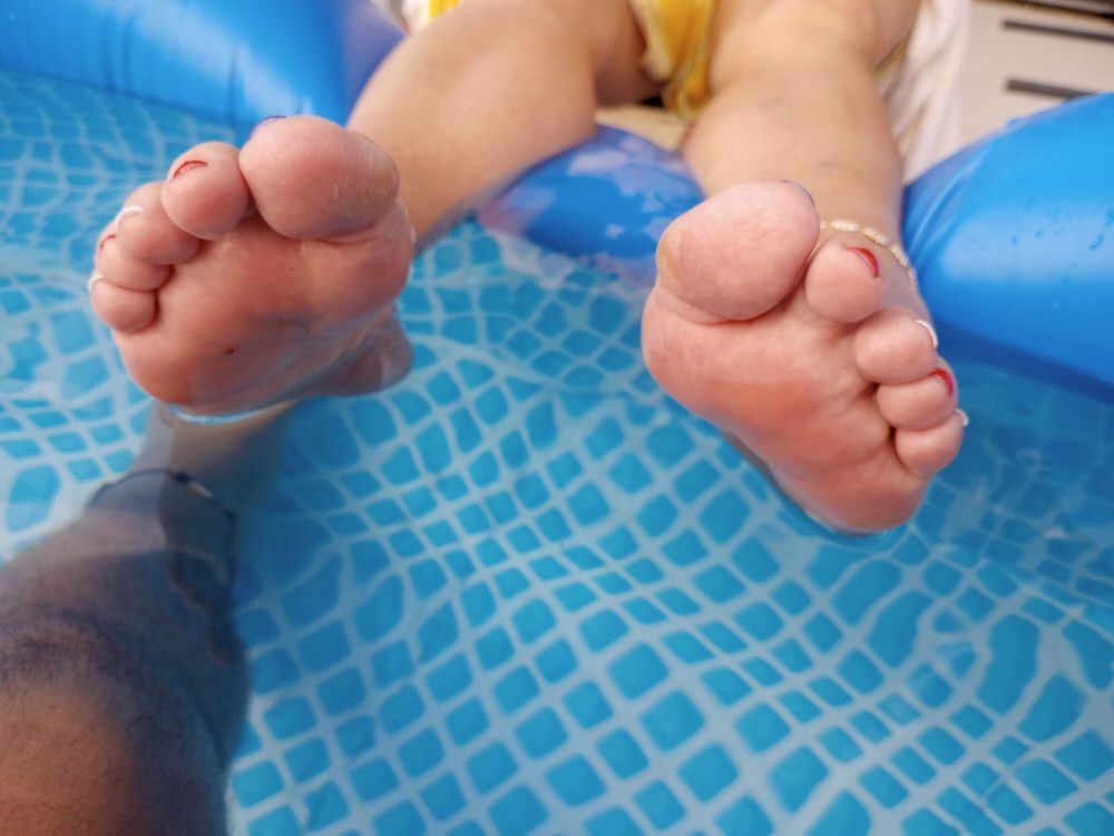 Lazy feet in the pool #11