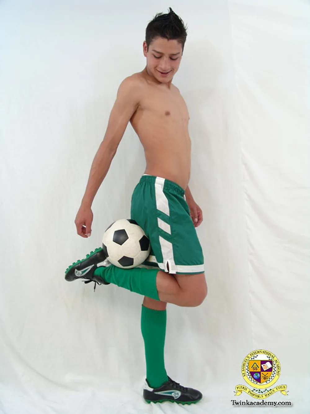 Latino teen Ferdynan poses after soccer practice #11