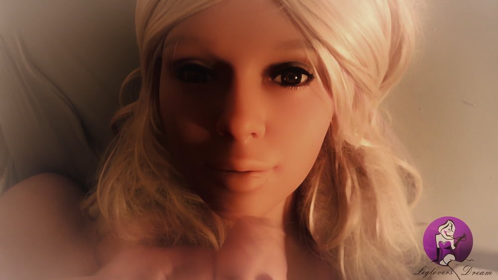 Hot Blonde Real Doll gets fantastic Facial  #9