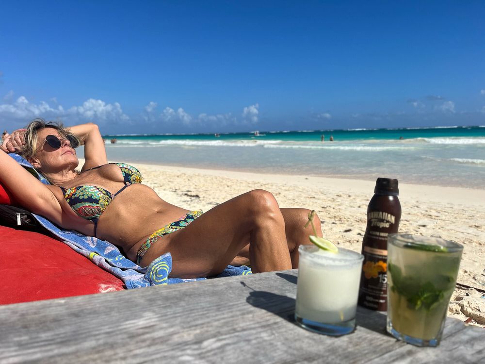 Hanging at the beach in Tulum,  Mexico