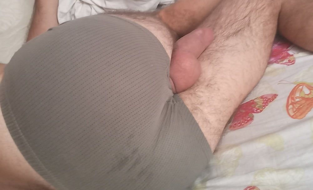 My big cock and nice balls after waking up) #6