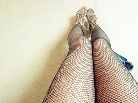 marie crossdresser lazy fishnet pantyhose photos         