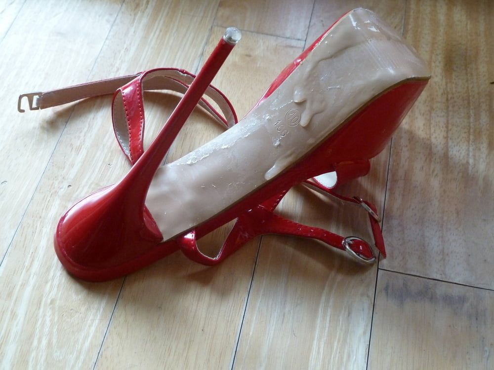 jerking for jessy on red platform heels  #2