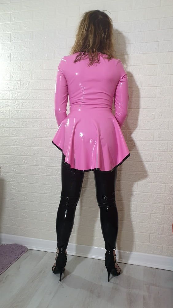 Pink Riding Jacket and Black Leggings from Latex and Lovers #12
