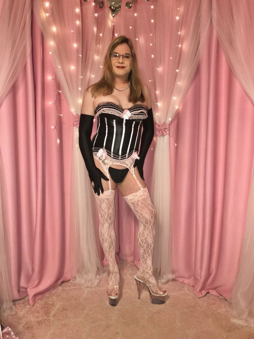 Joanie - Black and Pink Corset #16