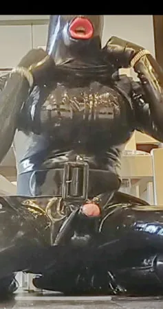 alison in rubber         