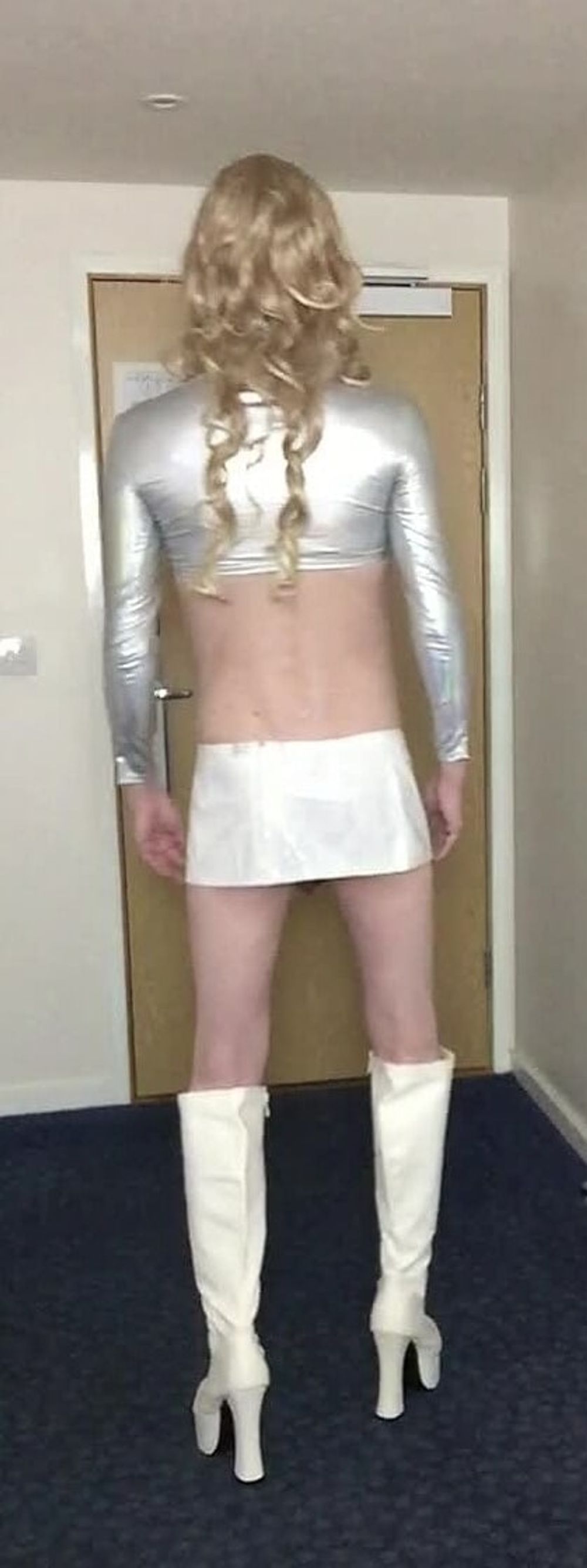 Sissy Sandra Poses In Silver #30