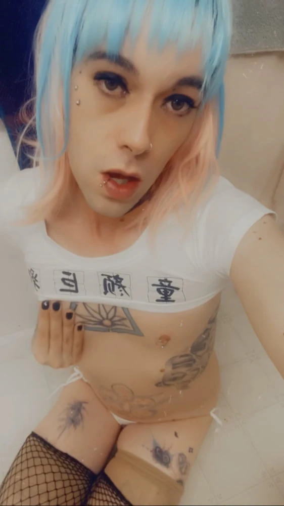 Cute Cosplay Trap in a Micro Bikini #5