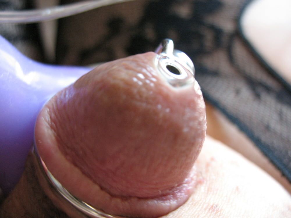 More steel in cock with glans rings #17