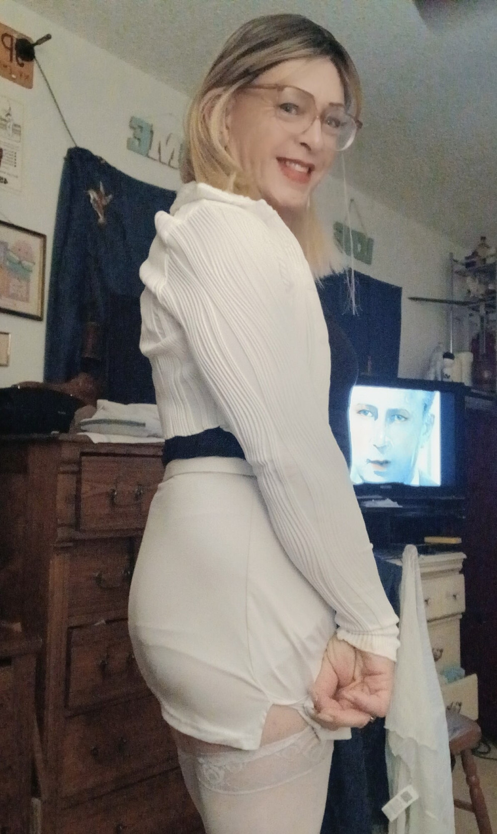 Lisa B. In a white skirt #6