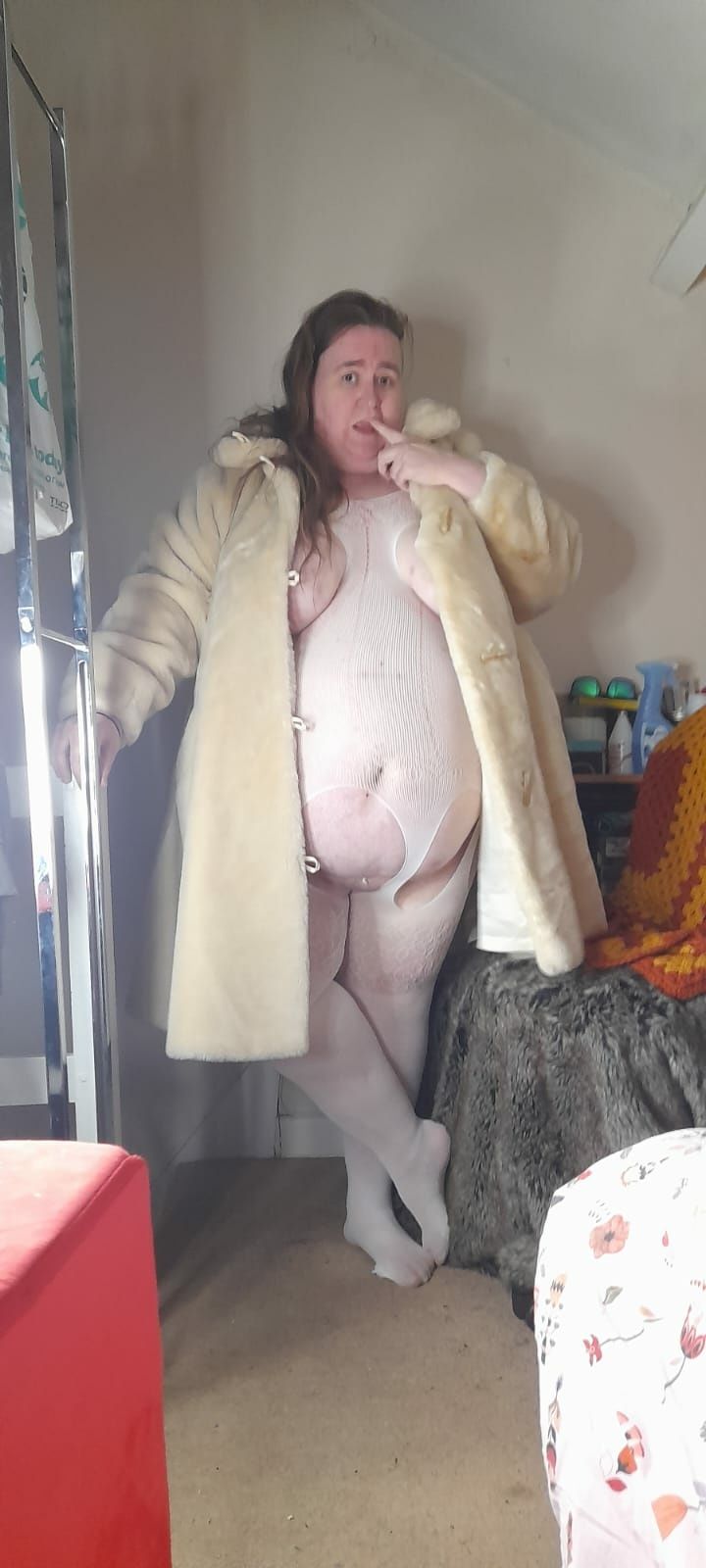 Photos of theLady in a fake fur coat #3